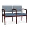Lesro Lenox 2 Seat Tandem Seating W/ Arm, 44 in W 26 in L 31.5 in H LW2103 - alternate 1